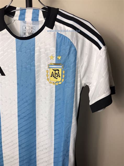 Argentina Home Jersey Qatar World Cup 2022 Player Version - BlackBud