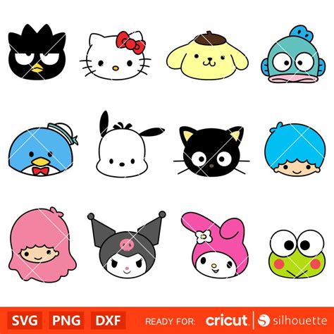 Sanrio Characters Bundle Svg, Sanrio Svg, Hello Kitty Svg, Kawaii Svg ...