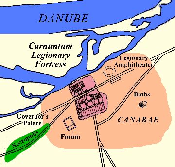 Athena Review Image Archive: Upper Danube: Map of Carnuntum in Roman ...