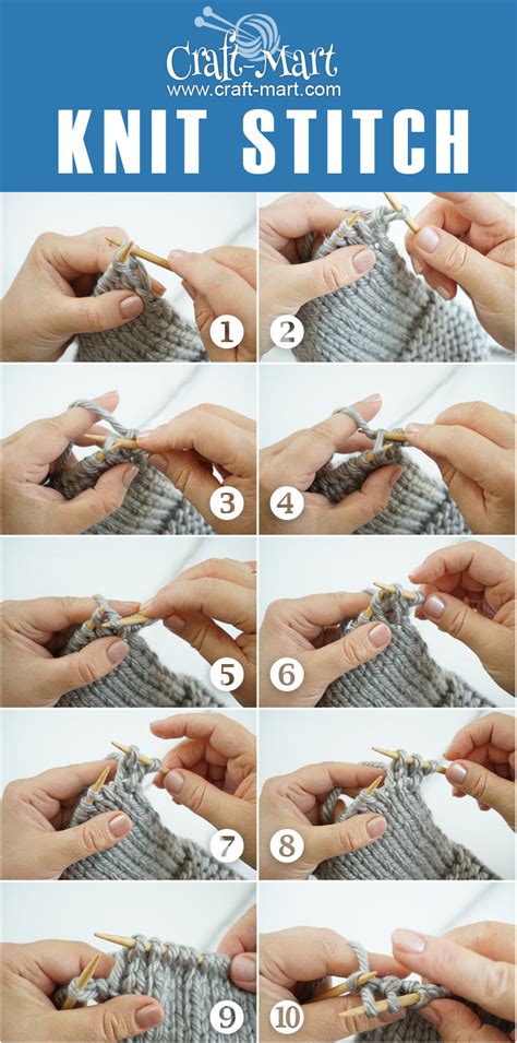 How to Do a Knit Stitch and Garter Stitch - Craft-Mart