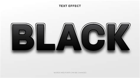 Premium Vector | Editable black text effect, text effect on white ...