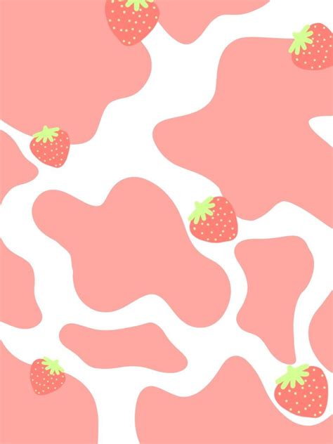 Strawberry Cow - Aesthetic Wallpaper