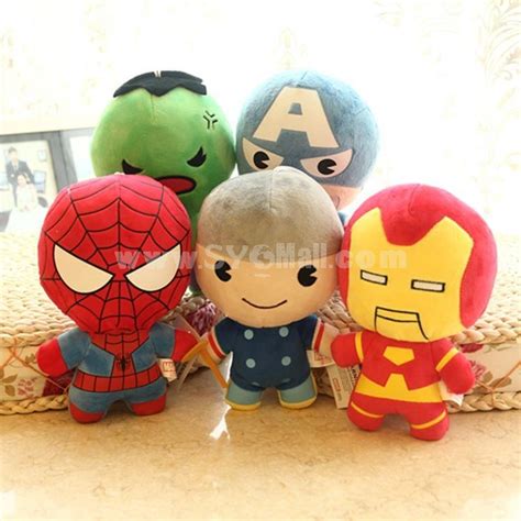 Marvel's The Avengers Super Heroes Plush Toys Stuffed Animals Set 5Pcs ...