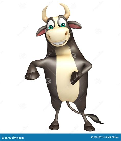 Bull Funny Cartoon Character | CartoonDealer.com #69017519