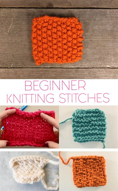 5 Basic Knitting Stitches for Beginners - Gina Michele