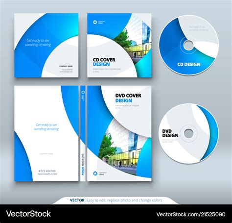 Cd envelope dvd case design business template Vector Image