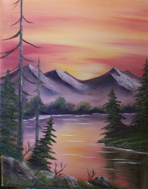 Sunset Mountain . Paintings for sale. FB paint with vicki, Easel as 1,2 ...