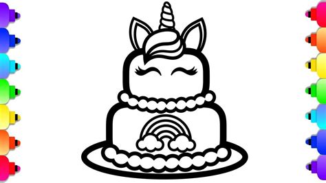 unicorn cake coloring pages - Kyle Dillard