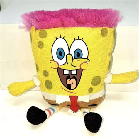 NICKELODEON SPONGEBOB SQUAREPANTS Pink Hair Punk 6” Plush Soft Toy ...