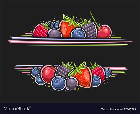 Border for berries Royalty Free Vector Image - VectorStock