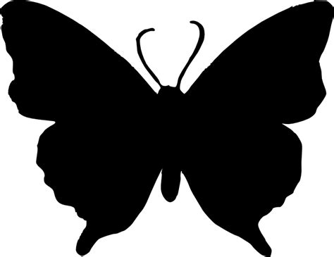 Flying Butterfly Silhouette Clip Art Transparent