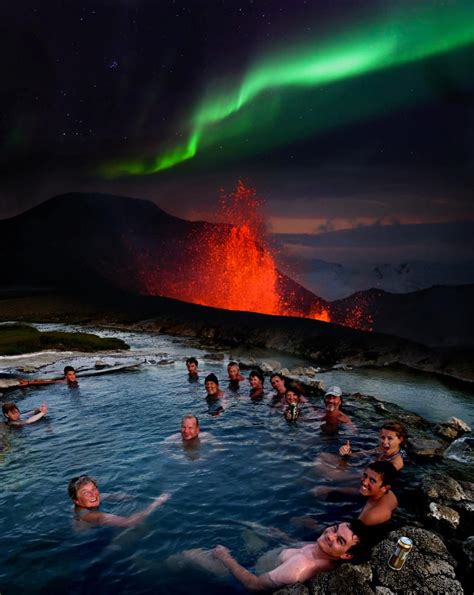 An extreme hot tub in Iceland. | Wonders of the world, Northern lights ...