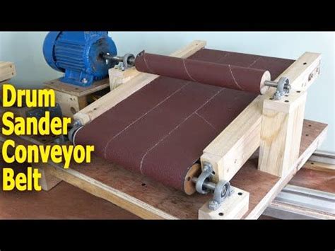 Amazing DIY Thickness Drum Sander Conveyor Belt - Making Sander At Home ...