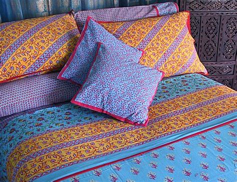 Indian bedspreads, block print bedspread from India, handmade fabrics ...