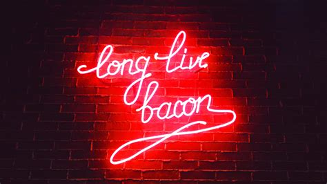 Long Live Bacon Neon Lights, HD Others, 4k Wallpapers, Images ...