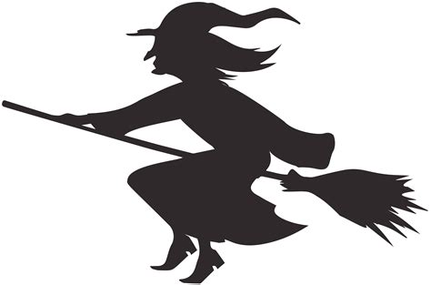 Halloween Witchcraft Silhouette Sewing - Halloween Witch Silhouette PNG ...