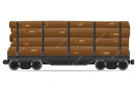 Premium Vector | Railway carriage train vector illustration