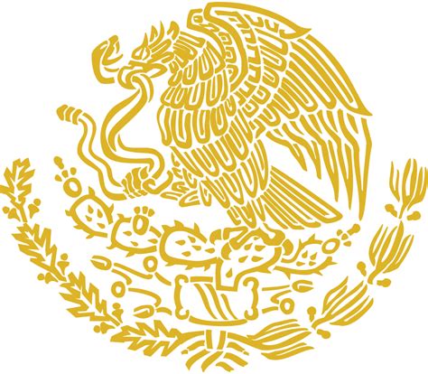 File:Coat of arms of Mexico (golden linear).svg - Wikimedia Commons ...