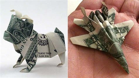 Easy dollar bill origami for beginners - luabangkok