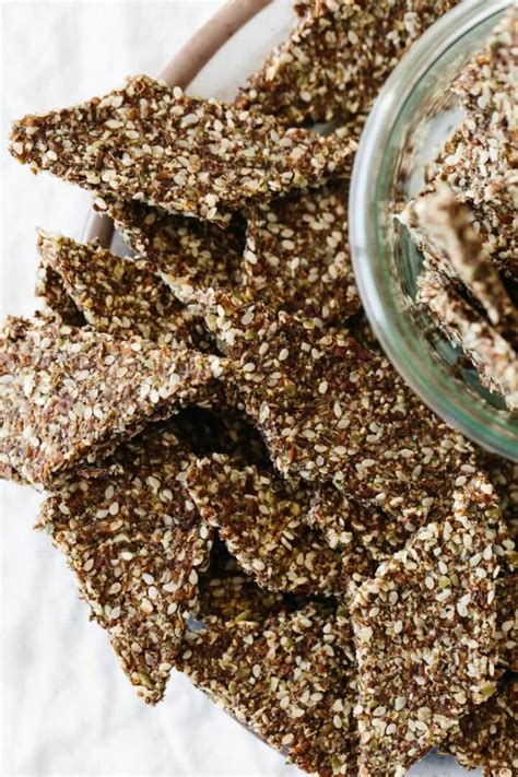 Flax seed crackers are a crunchy, flavorful, homemade cracker recipe ...