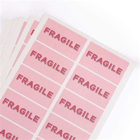 100 X Pink Fragile Stickers Packaging Boxes Sticky Parcels | Etsy