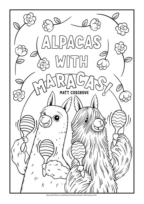 MACCA THE ALPACA COLOURING-IN ACTIVITIES — Matt Cosgrove