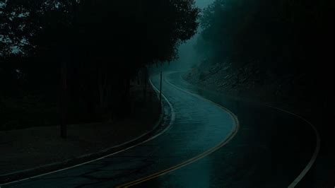 Road Mist Dark Night Rain Nature Wallpaper - Resolution:1920x1080 - ID ...