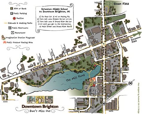 Downtown Brighton, MI_PSD_Walking Map by Rockwell Art & Design ...