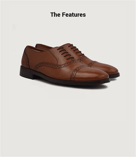 Greyson Brogues Oxford Tan Leather Shoes For Men - The Jacket Maker