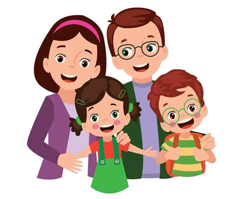 mother father and children happy family 15016692 Vector Art at Vecteezy