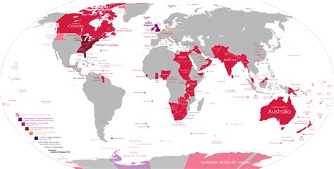 Map of the British Empire, 1559-Present (4th Edition, OC) : r/MapPorn