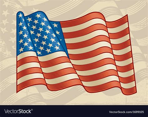 Vintage american flag Royalty Free Vector Image