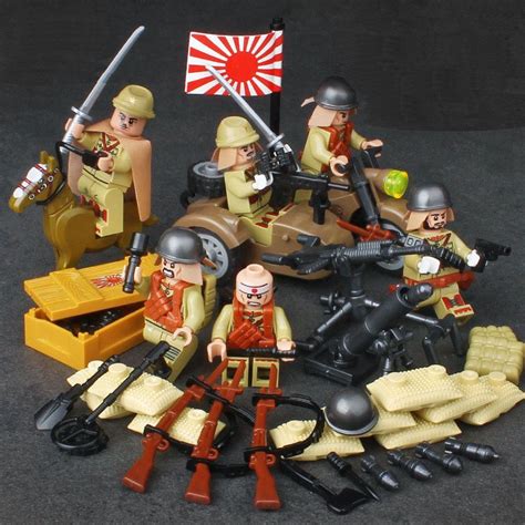 WW2 Japanese Army Soldiers Minifigures LEGO Soldiers Compatible