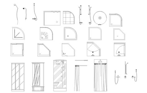 Shower CAD Block In DWG File - Cadbull