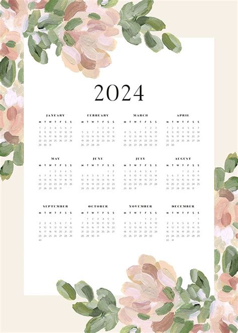 Floral Calendar 2024 - Dani Millie