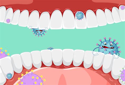 Bacteria inside human mouth 6351877 Vector Art at Vecteezy