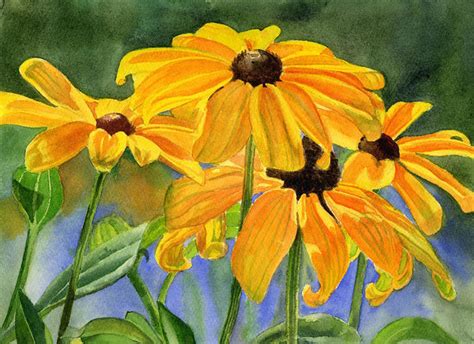 Black Eyed Susans Art Print by Sharon Freeman | Alaska art, Art prints ...