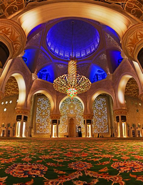 Abu Dhabi's Grand Mosque, from the inside | A panorama, HDR … | Flickr