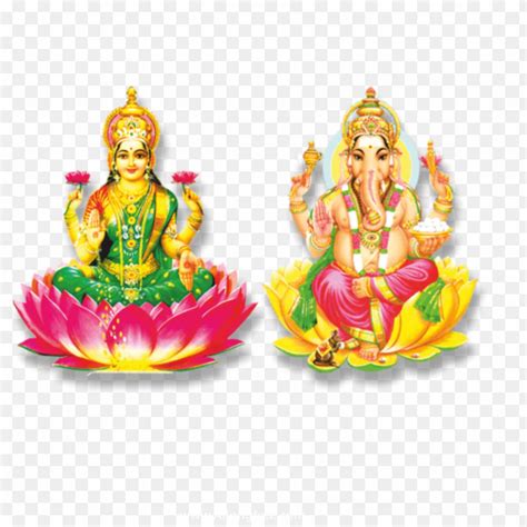 Lakshmi and Ganesh god Diwali PNG images