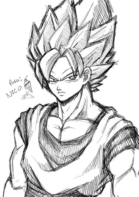 Goku sketch by karulox on DeviantArt