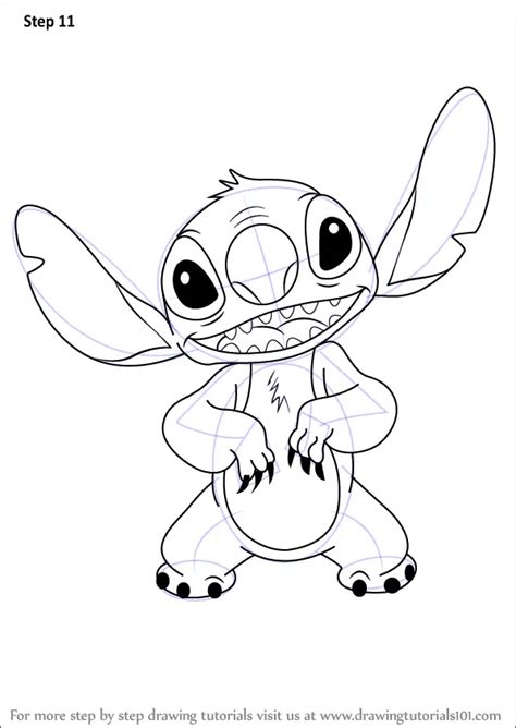 Learn How to Draw Stitch from Lilo and Stitch (Lilo & Stitch) Step by ...