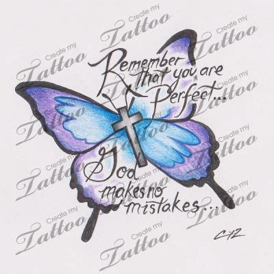 cross with butterfly wings tattoo | design #42646 | CreateMyTattoo.com ...