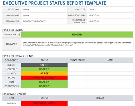 Free Project Status Templates | Smartsheet