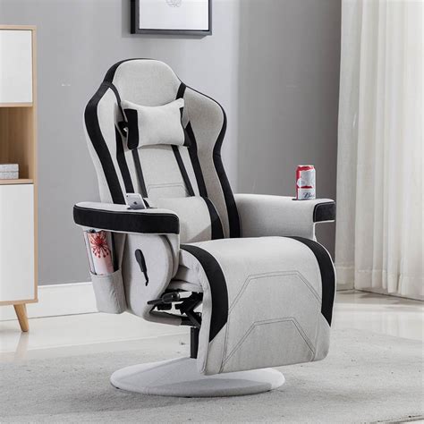 New Home Office Reclining Game Chair Adjustable Headrest & Angle with 2 ...