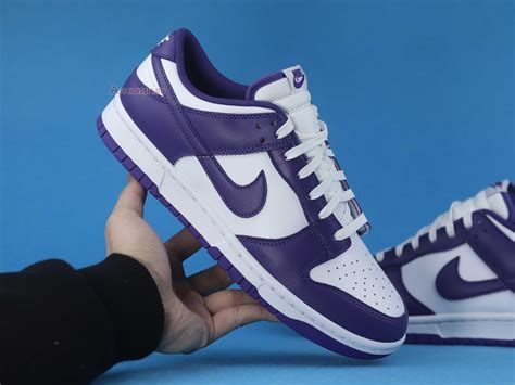 Nike Dunk Low Championship Purple DD1391-104 White/Court Purple Sneakers