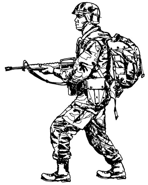 Military Clip Art Black And White