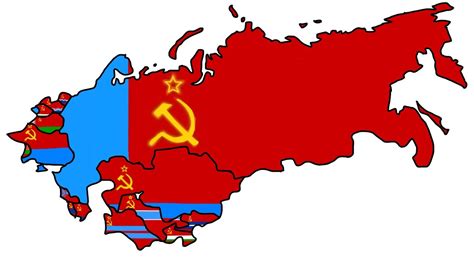 Soviet Union Flag Map