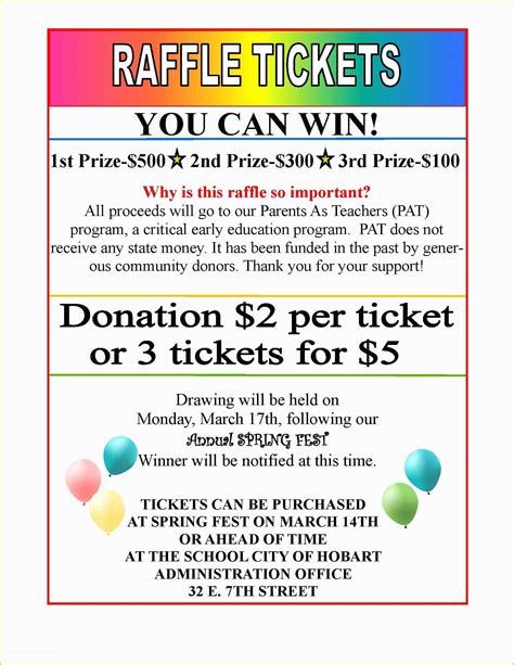 Free Printable Fundraiser Flyer Templates Of Raffle Ticket Template ...