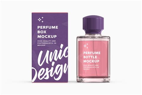 Perfume Bottle & Box Mockup | Packaging Mockups ~ Creative Market