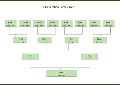 Seven Generation Family Tree in PDF, Word, Google Docs, Pages ...